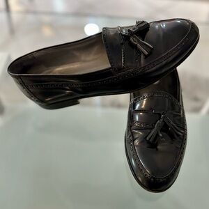 Bally Men’s Vintage Black Arturo Leather Loafers with Tassels. Size 9 D. 🇮🇹